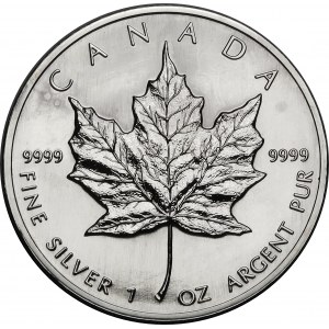 Kanada, $5 1991 Maple Leaf