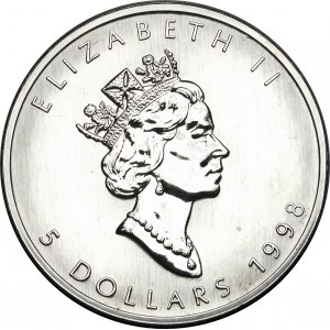 Kanada, 5 dolarów 1998 Liść Klonu