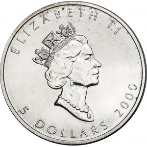 Kanada, 5 dolarów 2000 Liść Klonu