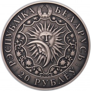 Bielorusko, 20 rubľov 2013, znamenia zverokruhu - Strelec
