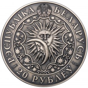 Białoruś, 20 rubli 2013, Znaki zodiaku - Skorpion