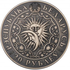 Bělorusko, 20 rublů 2013, znamení zvěrokruhu - Vodnář