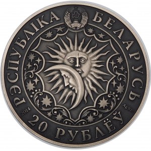 Bělorusko, 20 rublů 2014, znamení zvěrokruhu - Beran