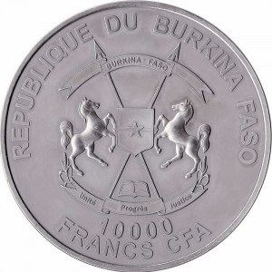 Burkina Faso, 10 000 franków 2013, Rodzina Smilodonów
