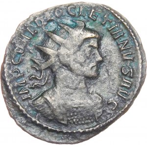 Römisches Reich, Diokletian, Antoninianus, Bronze 285 n. Chr.