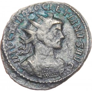 Roman Empire, Diocletian, Antoninianus, bronze 285 AD