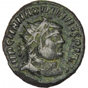 Römisches Reich, Maximianus I., Antoninianus, Bronze 293 n. Chr.