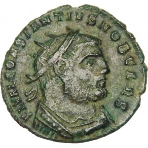 Cesarstwo Rzymskie, Constantius I Chlorus z Cesarzem Maximianus I, Antoninianus, brąz 295-296 AD