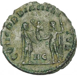 Römisches Reich, Constantius I. Chlorus mit Kaiser Maximianus I., Antoninianus, Bronze 295-296 n. Chr.