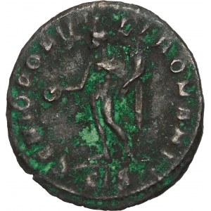Cesarstwo Rzymskie, Constantius I Chlorus z Cesarzem Maximianus I, 1/2 Folisa, brąz 296 AD
