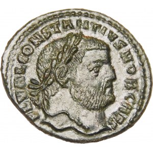 Roman Empire, Constantius I Chlorus with Emperor Maximianus I, Folis, silver 297-299 AD
