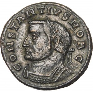 Römisches Reich, Constantius I. Chlorus mit Kaiser Maximianus I., Folis, Bronze 296 n. Chr.