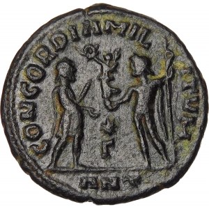 Römisches Reich, Galerius Maximianus II. mit Kaiser Maximianus I., Antoninianus, Bronze 296 n. Chr.