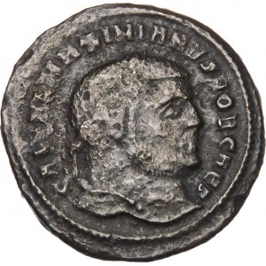 Roman Empire, Galerius Maximianus II with Emperor Maximianus I, Folis, bronze 297-298 AD