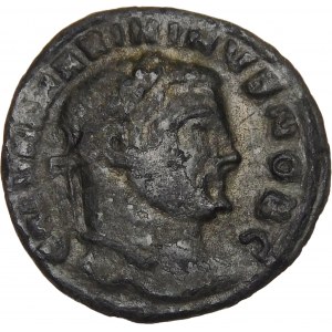 Cesarstwo Rzymskie, Maximinus II Daza z Galeriusem Maximianusem II , 1/4 Folisa, brąz 305 AD
