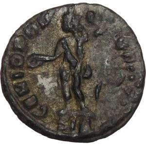 Cesarstwo Rzymskie, Maximinus II Daza z Galeriusem Maximianusem II , 1/4 Folisa, brąz 305 AD