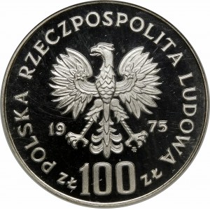 100 zlatých vzorka Kráľovský zámok vo Varšave 1975