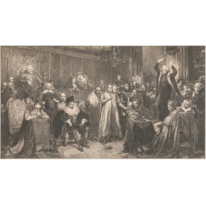 Redlich Henryk (1838-1884), Kazanie Skargi wg Jana Matejki, 1874