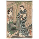 Kunisada Utagawa / Toyokuni III (1786-1865), Wizyta damy, 1847-1853