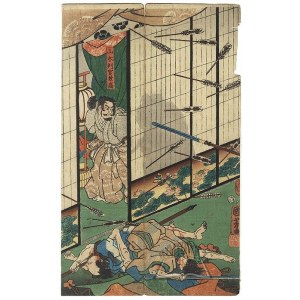 KUNIYOSHI (1798-1861), Scena walki. (3).