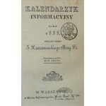 KALENDARZYK Informacyjny na rok 1837.