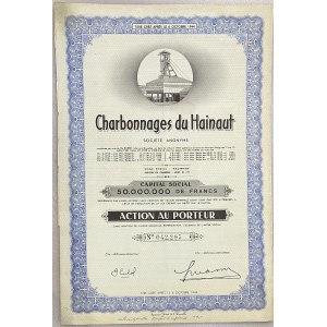 Belgium Hautrage Share 1946 Charbonnages du Hainaut