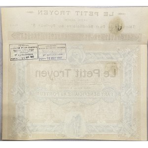 France Troyes Beneficiary Share 25 Francs 1907 Le Petit Troyen