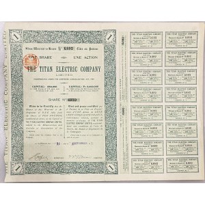 Great Britain London Share 1 Pound 1910 The Titan Electric Company