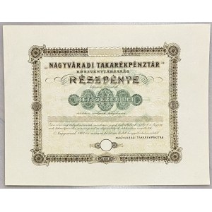 Romania Nagyvárad (Oradea) Share 2000 Lei 1921 Nagyváradi Takarékpénztá