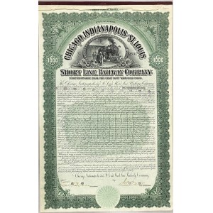 United States Illinois First Mortgage 4% Gold Bond of 1000 Dollars 1903 Chicago, Indianapolis & St.Louis Short Line Railway Company