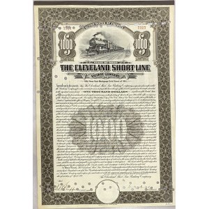 United States Ohio First Mortgage 4-1/2% Gold Bond of 1000 Dollars 1911 The Cleveland Short Line Railway Company