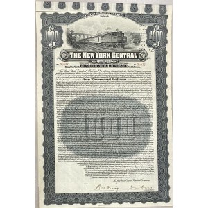 United States New York 4% Consolidation Mortgage Gold Bond of 1000 Dollars 1914 The New York Central Railroad Company