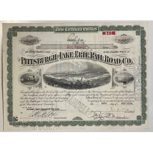United States New York Pittsburgh and Lake Erie Rail Road Co. Share 10 Shares 1936