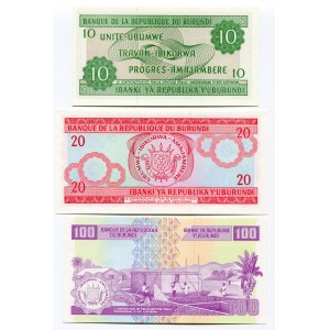 Burundi 10-20-100 Francs 2005 - 2010