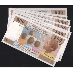 Central African States Cameroon 7 x 500 Francs 2002