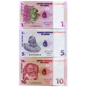 Congo Democratic Republic 1-5-10-20-50 Centimes 1997
