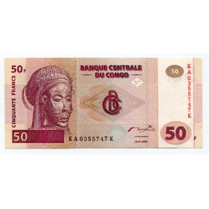 Congo Democratic Republic 50 Francs 2000