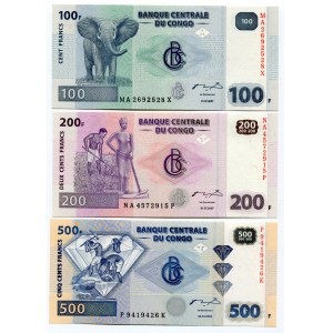 Congo Democratic Republic 10-20-50-100-200-500 Francs 2002 - 2007