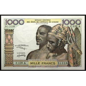 Ivory Coast 1000 Francs 1965