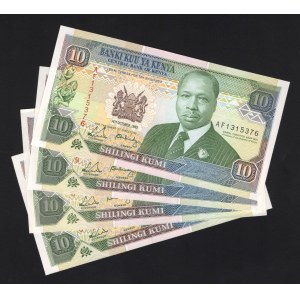 Kenya 4 x 10 Shillings 1989