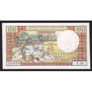Madagascar 100 Francs - 20 Ariary 1966