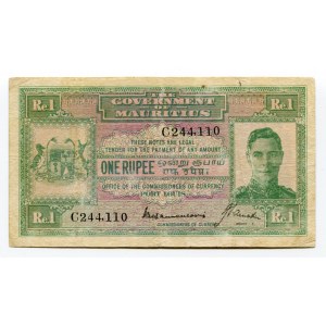 Mauritius 1 Rupee 1940 (ND)