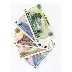Uganda 5-10-20-50-100 Shillings 1973 (ND)
