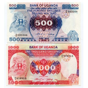 Uganda 500-1000 Shillings 1986