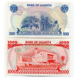 Uganda 500-1000 Shillings 1986