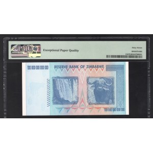 Zimbabwe 100 Trillion Dollars 2008 PMG 67 EPQ