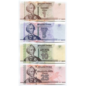 Transnistria 1 - 5 - 10 - 25 Roubles 2007