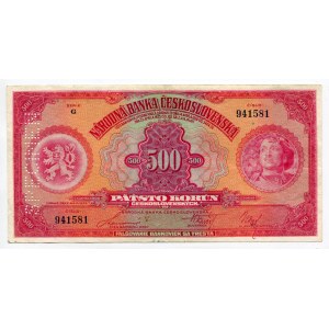 Czechoslovakia 500 Korun 1929 Specimen