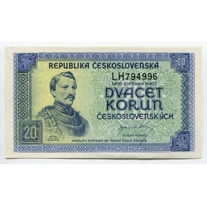 Czechoslovakia 20 Korun 1945