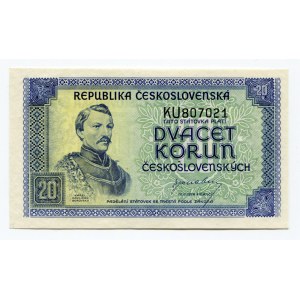 Czechoslovakia 20 Korun 1945 Specimen